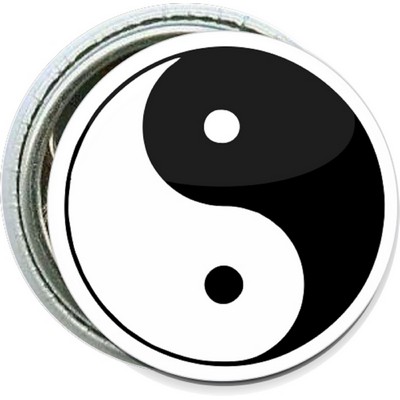 Causes - Yin-Yang - 1'' Round Button