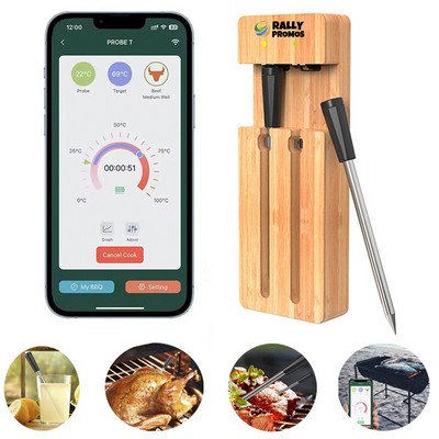 Digital Wireless Smart Meat Thermometer for BBQ Grill Cooking