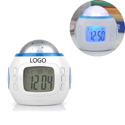 Starry Sky Projection Electronic Alarm Clock