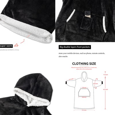 Heated Oversized Wearable Blanket Hoodie