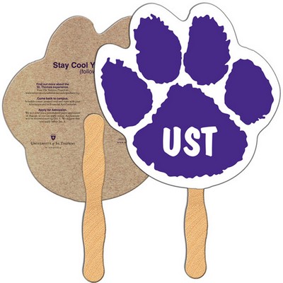 Paw Print Recycled Hand Fan