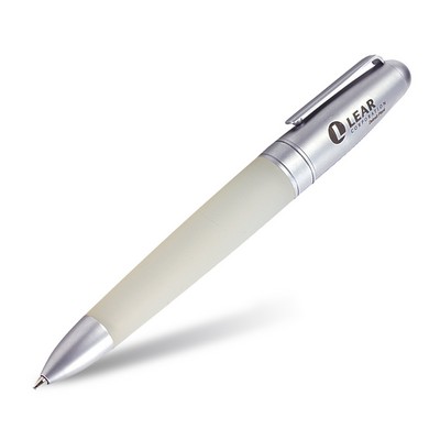 Twist-Action Ballpoint Pen with Soft Rubberized Alloy Barrel