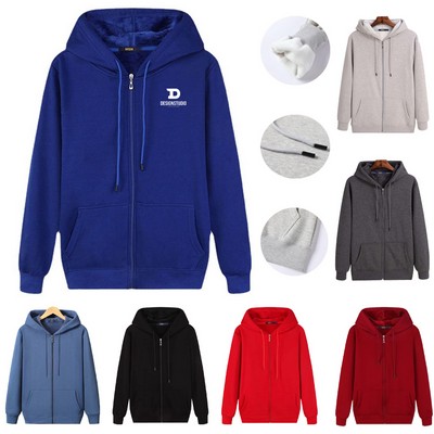 Winter Oversized Blank Graphic 400gsm Heavy Weight Cotton Fleece Men's Hoodie Coats