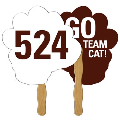 Animal Paw Auction Hand Fan Full Color