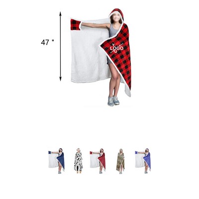 Cozy Hooded Wrap Blanket Poncho