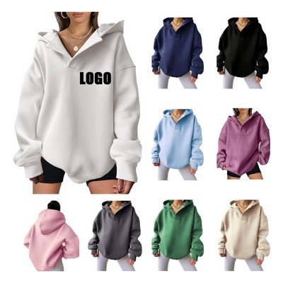 V Neck Sweatshirts Fleece Long Sleeve Pullover