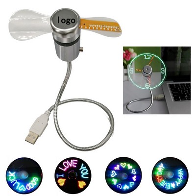 LED USB Clock Fan