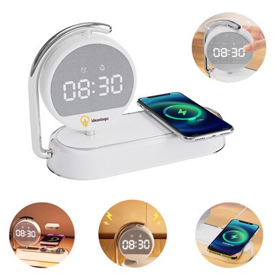 3-in-1 Wireless Charging Alarm Clock with LED Display